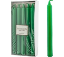 Цилиндрическая свеча MIR LIGHT "Horizon Candles" высота 230 мм, диаметр 20 мм, 10 шт., зеленая 1/17 СС-64143