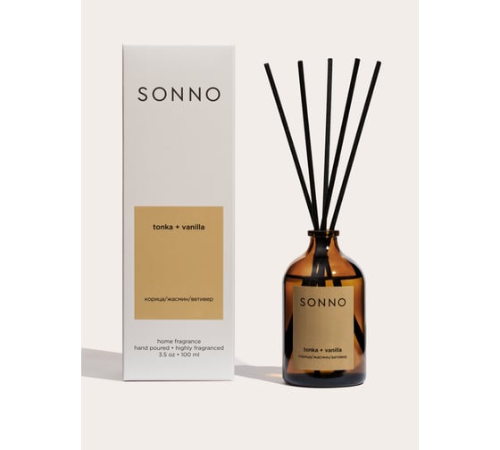 Ароматический диффузор SONNO Tonka + Vanilla 100 мл 4610051407886