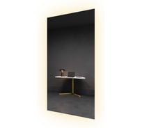 Безрамное прямоугольное зеркало GENGLASS большое HALFEO NF LED XL, контурная нейтральная подсветка с проводом GGL-05-XL-4000-1
