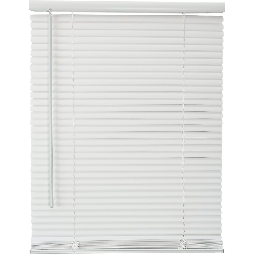 Жалюзи Эскар с пружинным механизмом (cordless), пластик, белый, 150x160 ...