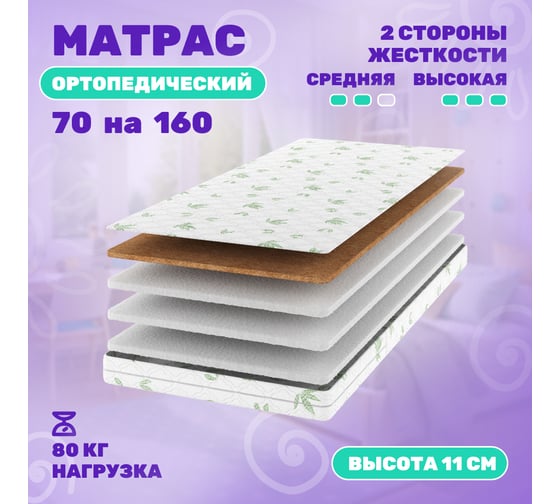 Матрас Капризун струтто с кокосом, 160 на 70 см 413032