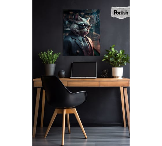 Картина Fbrush Кошачий мафиози 1 40х50 см kt45-14223