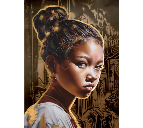 Картина Fbrush Золотая девочка 50x70 см kt57-14425 1