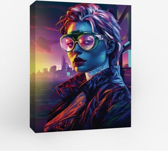 Картина Fbrush Кибер Девушка 50x70 см kt57-14403