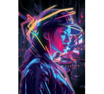 Картина Fbrush Неоновый бар 50x70 см kt57-14442