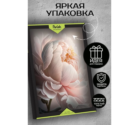 Картина Fbrush Нежные пионы 1 40х50 см kt45-14226