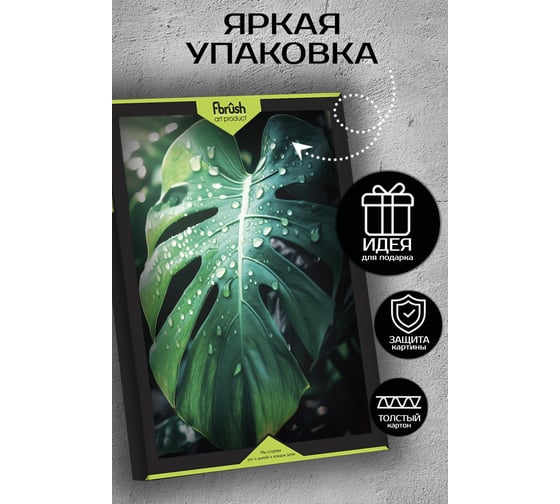 Картина Fbrush Монстера 1 40х50 см kt45-14237