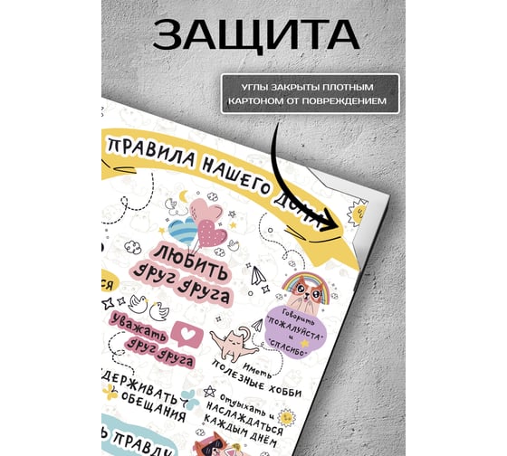 Картина Fbrush Милые правила 30x30 см Lm35-14119