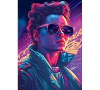 Картина Fbrush Неоновый парень 50x70 см kt57-14445