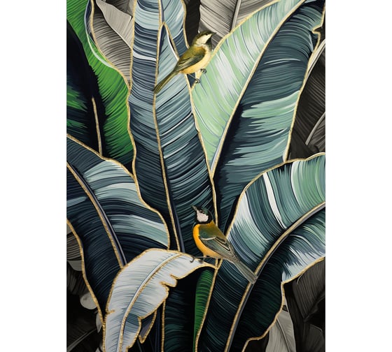Картина Fbrush Тропические листья 50x70 см kt57-14547 1