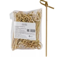 Шпажка для канапе ALMIN УЗЕЛОК ЗЕЛЕНЫЙ бамбук, h 120 мм, 100 шт 1/100 GD-3612