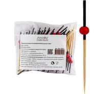 Шпажка для канапе ALMIN ЖЕМЧУЖИНА КРАСНАЯ бамбук, h 70 мм, 100 шт 1/100 GD-8307