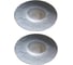 Набор тарелок Homium Kitchen Family, 2 шт., цвет белый/черный, D23 см set2family02dark 1