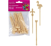 Набор шпажек для канапе ALMIN ВЕЧЕРИНКА бамбук, 85 мм, 24 шт 1/72 GD-161318