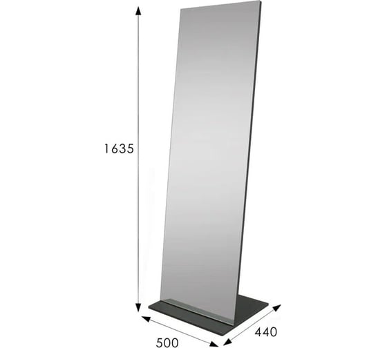Напольное зеркало Мебелик Стелла 2 венге 163,5x50 см П0006354 8233