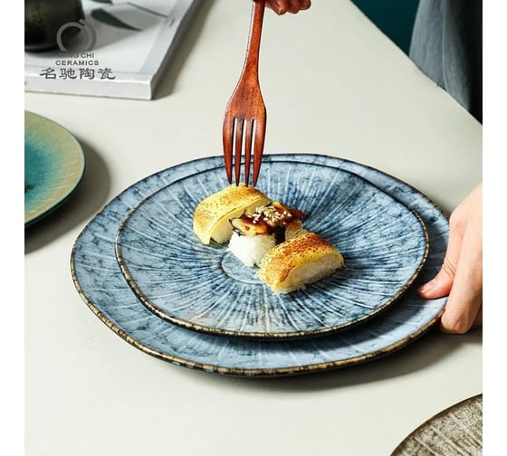 Набор тарелок Homium Kitchen, 2 шт., плоская, цвет голубой, D25,5 см set23713330