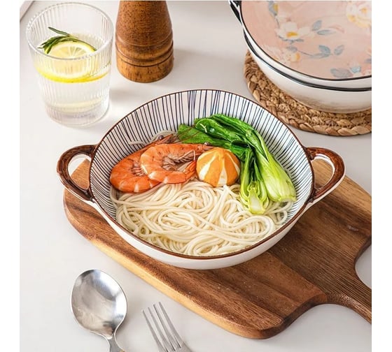 Набор тарелок Homium Japanese Collection, Home, 2 шт., глубокая, цвет синий, D23.5 см set2homeJC03