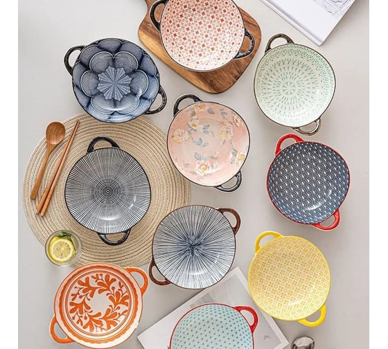 Набор тарелок Homium Japanese Collection, Home, 2 шт., глубокая, цвет синий, D23.5 см set2homeJC03