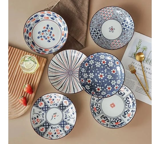 Набор тарелок Homium Japanese Collection, Home, глубокая, цвет синий, D23.5 см set2homeJC02