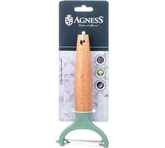 Овощечистка с деревянной ручкой Agness 712-0020