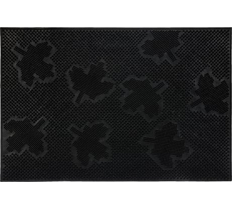 Придверный коврик VORTEX Клен 40х60 см, черный 22463