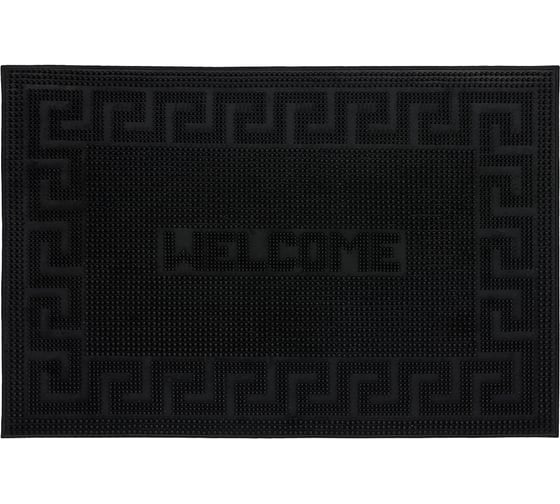 Придверный коврик VORTEX Welcome, 40х60 см, черный 22464