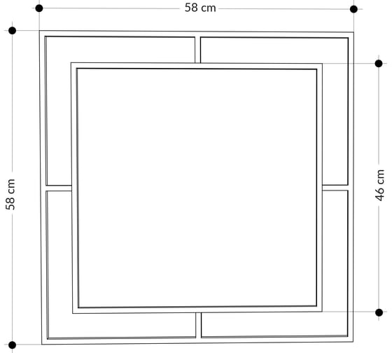 Настенное зеркало leve corner mirror black LEV01010