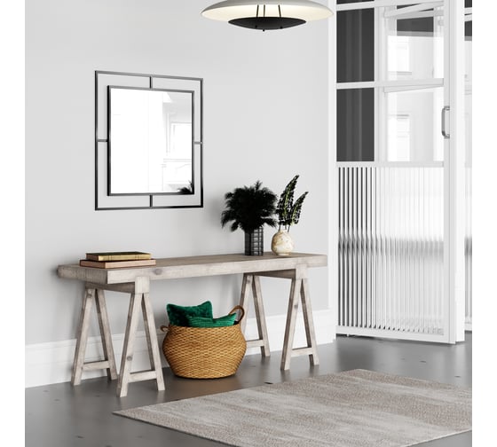 Настенное зеркало leve corner mirror black LEV01010