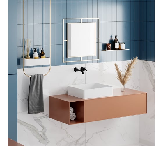Настенное зеркало leve corner mirror gold LEV01011