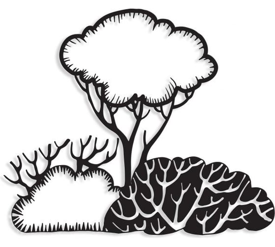 Панно leve wall art no:31 bushes black LEV00972