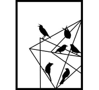 Панно leve wall art no.11 birds on wire black LEV00980