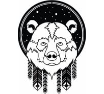 Панно leve wall art no:46 bear black LEV00956
