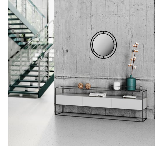 Настенное зеркало leve bubble mirror black LEV01009