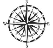 Панно leve wall art no:23 compass black LEV00988