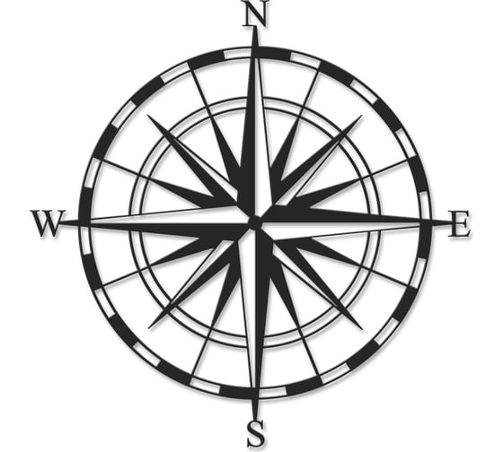 Панно leve wall art no:23 compass black LEV00988 1