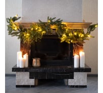 Еловый шлейф с ягодами и гирляндой Neon-Night 1.8 м, теплое белое свечение, 30 LED, 31 В, литой 307-113