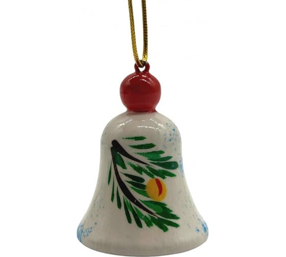 Елочная игрушка SportElite Новогодний колокольчик Снеговик дерево ЕИ7 1
