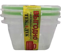 Набор пищевых контейнеров Тек-А-Тек квадратный ECONOM SE H16-02 из 2 шт. по 500 мл SE-H16-02