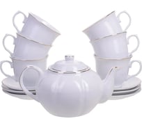 Чайный сервиз на 6 персон LORAINE с чайником 1 л, из фарфора 25935