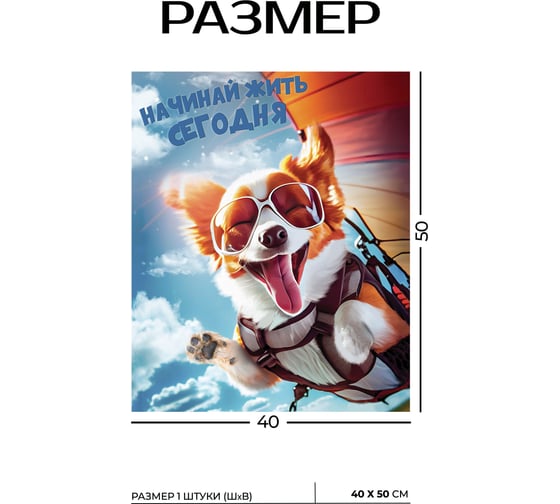 Картина Fbrush Начинай жить сегодня 40х50 см kt45-14193