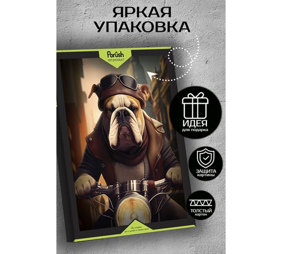 Картина Fbrush в коробке Бульдог 40х50 см kt45-14201