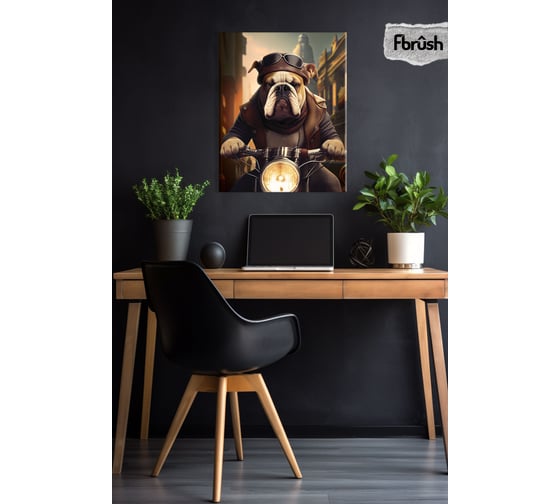 Картина Fbrush в коробке Бульдог 40х50 см kt45-14201