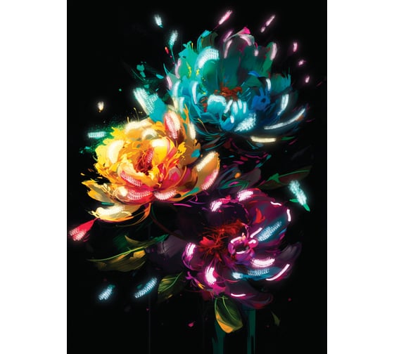 Картина Fbrush Неоновая живопись 1 50x70 см kt57-14268 1