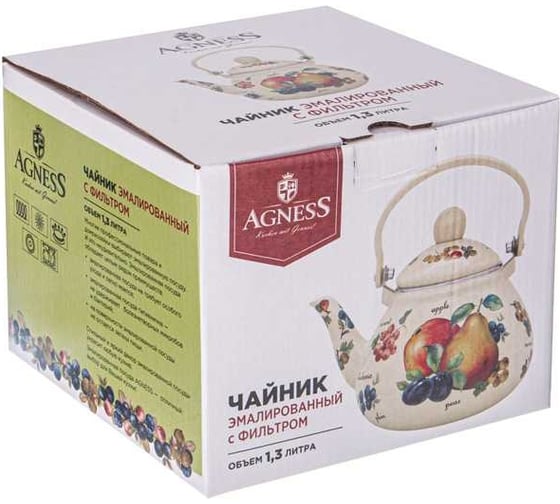 Эмалированный чайник Agness с фильтром 934-445