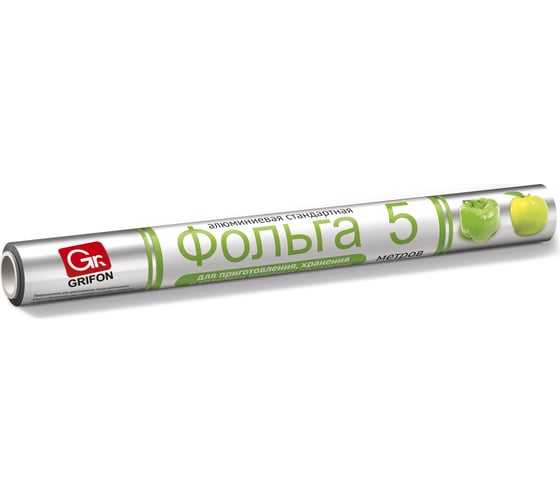 Алюминиевая пищевая фольга Grifon 29 см х 5 м, в пленке Б0039367
