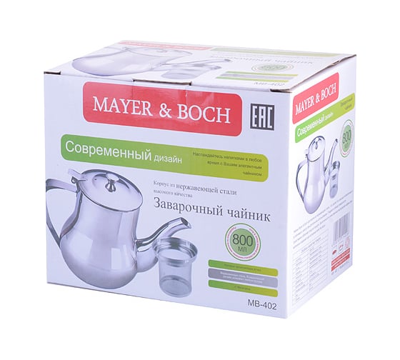 Заварник с фильтром MAYER&BOCH 615 мл, из нержавеющей стали 402