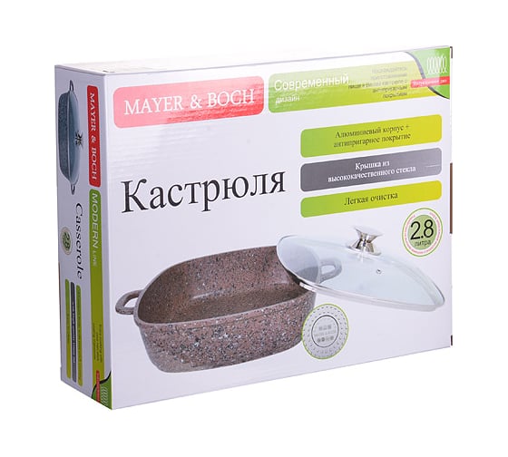 Кастрюля MAYER&BOCH 2.8 л, 24 см, из алюминия, с антипригарным покрытием 29029