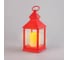Декоративный фонарь Neon-Night со свечкой, красный корпус, размер 10,5x10,5x24 см, цвет теплый белый 513-059 2