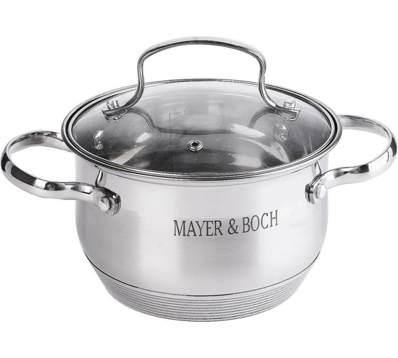 Кастрюля с крышкой MAYER&BOCH 2.1 л, из нержавеющей стали 30946