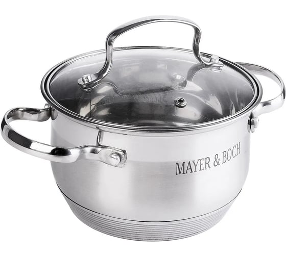 Кастрюля с крышкой MAYER&BOCH 2.1 л, из нержавеющей стали 30946
